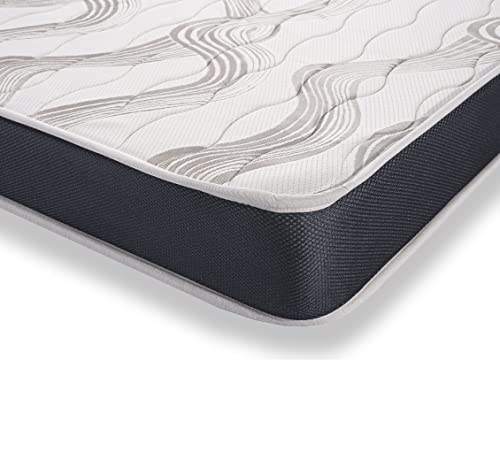 KB KIMBED | Colchón Viscoelástico Sena de 90x180 cm | 14cm de Altura | Tejido Poliéster | Sistema Air Fresh | Tejido 3D Transpirable | Doble Cara Verano-Invierno | Antiácaros