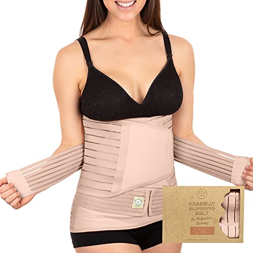 KeaBabies Envoltura De Recuperación De Apoyo del Vientre Posparto 3 en 1 - Banda De Vientre para Posnatal, Embarazo, Maternidad - Fajas para Mujeres Body Shaper (Classic Ivory, X-Large)