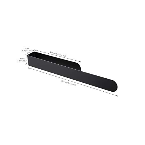 KES Toallero Adhesivo Barra Negro Baño Toalleros de Baño sin Taladro Acero Inoxidable Sus 304 Barra Baño Adhesiva 40CM Negro Mate, BTH215S40ADM-BK