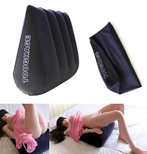 KESYOO 1 Unid Almohada Inflable Duralbe Sexy Aid Cojín de Posición Triangular Plegable Almohada Sexual para Parejas Amantes Adultos