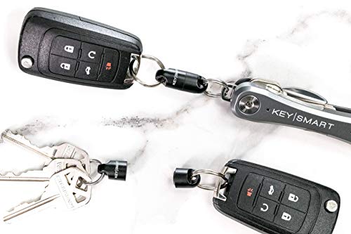 KeySmart MagConnect - Accesorio Instantáneo, Seguro Para Bolsas, Carteras y Correas - Fácil Acceso para Llaves (1 Paquete, Negro)