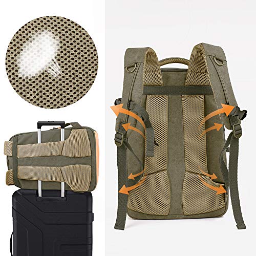 K&F Concept Mochila Fotográfica, Mochila Fotografía 2 en 1 para Cámara y Portátil de 14.4" con Protector Impermeable y Apertura Lateral para Trípode, Cámaras, Lentes, Drone y Ropa de Viaje