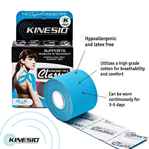 Kinesio Tape Classic Einzelrolle - Botiquín de Primeros Auxilios para Barcos, Color Negro, Talla 5 x 400 cm