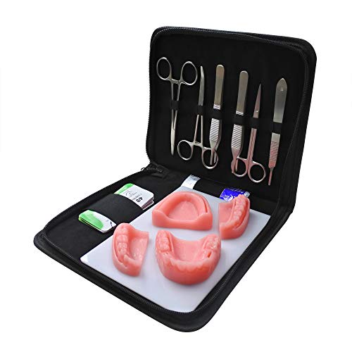 Kit de Práctica Sutura de Dentista | Completo Kit de Sutura con 4 Almohadillas de Sutura | Regalos para Dentistas | 6 Herramientas de Calidad de Sutura Dental | Prácticas de Sutura