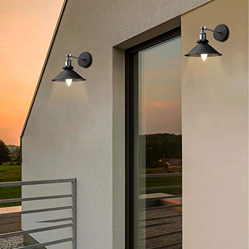 Klarlight Bombilla LED con sensor crepuscular 5W E27 450lm Bombilla de encendido y apagado automático para interior patio porche garaje jardín blanco cálido 2700K Pack de 2