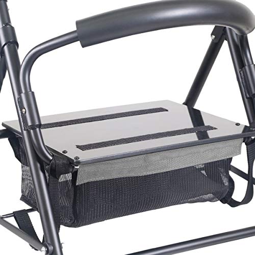 KMINA - Andador para ancianos, Andador plegable, Andadores para ancianos, Andadores adultos 4 ruedas, Andador con Asiento, Andador para ancianos con asiento, COMFORT Gris Freno Presión