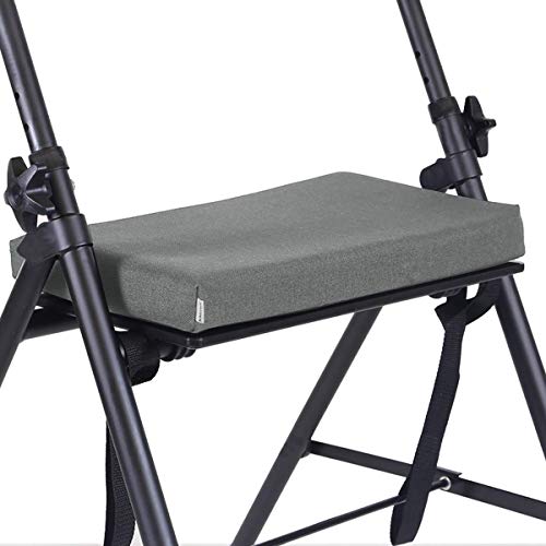 KMINA - Andador para ancianos, Andador plegable y ligero, Andadores para ancianos, Andadores adultos 2 ruedas, Andador para ancianos con asiento, COMFORT 2 Ruedas Gris