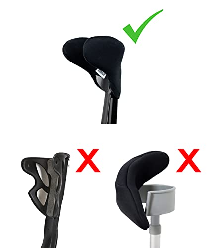 KMINA - Funda muletas codo (x2 uds), Accesorios muletas, Almohadilla para muletas, Muletas adulto regulables aluminio, Muletas adulto acolchadas