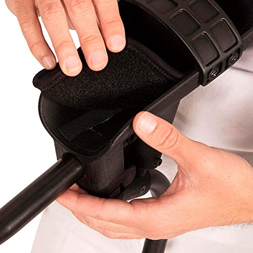 KMINA PRO - Muletas Adulto (1 unidad), Muletas Adulto Regulables Aluminio, Muletas Ortopédicas, Muletas Ergonómicas, Muletas para Caminar, Muletas Adulto Acolchadas, Muleta Izquierda.