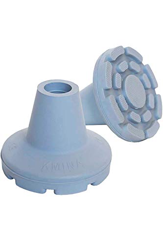 KMINA - Tacos muletas 19 mm, 18 mm y 17 mm (x2 uds), Conteras muletas, Virolas de goma para muletas, Conteras muletas antideslizantes, Tacos muletas redondos, Tacos para muletas antideslizantes