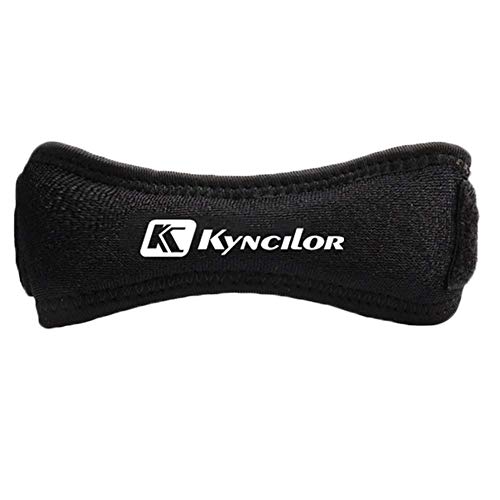 KongLyle Protector de Rodilla Cinturón Suave Rodillera Ajustable Transpirable Rótula Tendón Correa Protector Almohadilla de Apoyo - Negro