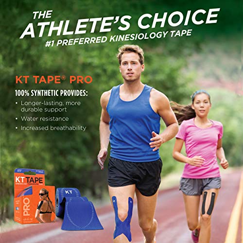 KT TAPE Pro - Cintas de kinesiología, 20 Unidades, precortadas, Color Negro, Pro