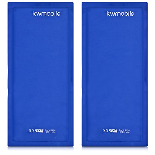 kwmobile 2x Compresa de gel frío y calor - Juego universal reutilizable - Pads de gel frío y caliente - Bandas de 28 x 13 x 1 CM - Bolsitas en azul