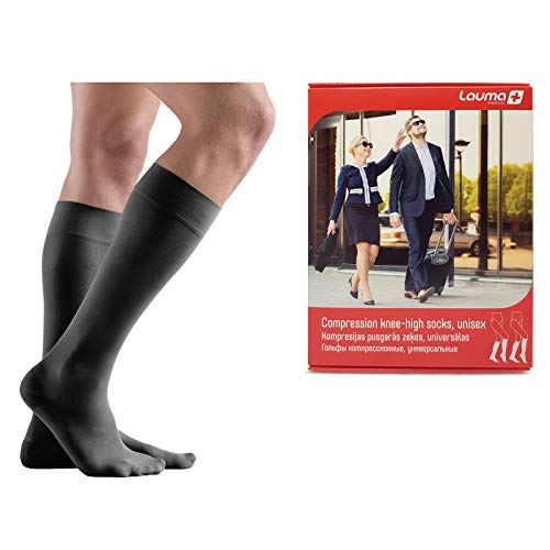 Lauma Medical, Medias de Compresión Hasta la Rodilla, con Puntera Cerrada para Mujeres y Hombres, Calcetines de Compresión Largos de 23-32 mmHg, Clase 2.