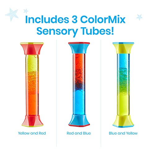 Learning Resources Tubos sensoriales ColorMix, set de 3, juguete para calmar la ansiedad, juguetes para terapia ocupacional, juguetes calmantes, juguetes sensoriales y para calmar la ansiedad