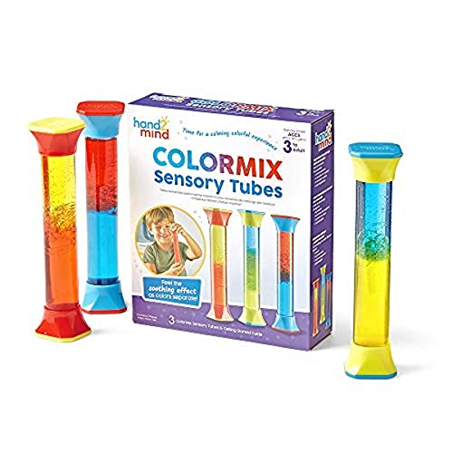 Learning Resources Tubos sensoriales ColorMix, set de 3, juguete para calmar la ansiedad, juguetes para terapia ocupacional, juguetes calmantes, juguetes sensoriales y para calmar la ansiedad