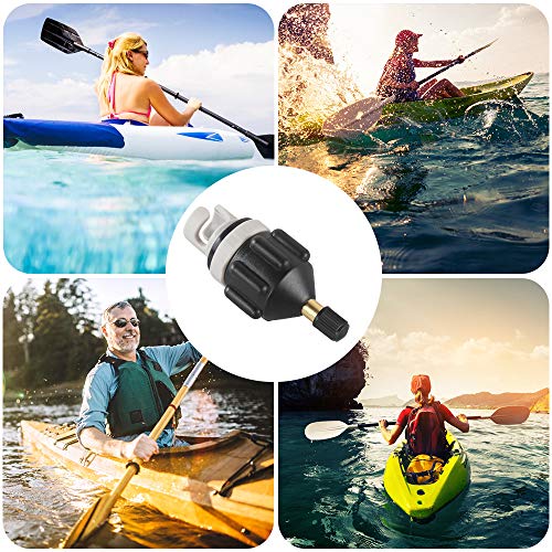 Ledoo Adaptador de Bomba Sup Adaptador de Válvula de Aire Inflable Portáti Accesorio de Válvula de Aire para Sup Canoa Kayak Paddle Board Bote Inflable