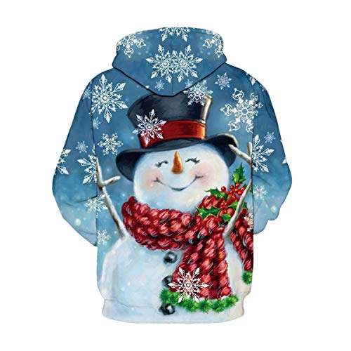 Leezeshaw sudadera con capucha para hombre, diseño de muñeco de nieve y elfo, talla S-5XL Snowman04 M