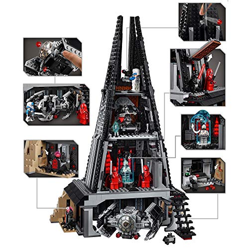 LEGO 75251 Star Wars Castillo de Darth Vader, Juguete de construcción con 5 Mini Figuras, Castillo y Nave Espacial Caza Tie