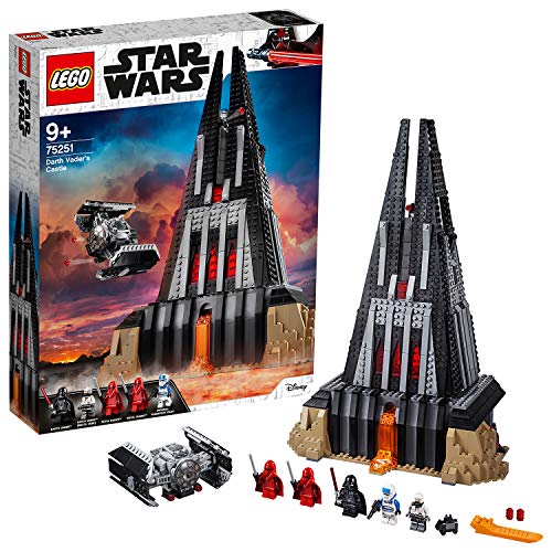 LEGO 75251 Star Wars Castillo de Darth Vader, Juguete de construcción con 5 Mini Figuras, Castillo y Nave Espacial Caza Tie