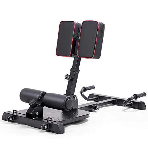 Leikefitness Deluxe - Banco multifunción para sentadillas en casa, gimnasio, estación de entrenamiento, máquina de ejercicio de piernas, color negro 8400