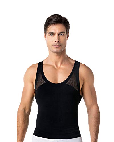 LEO Camiseta Moldeadora/Reductora de compresión Corrector Postura Espalda Hombre