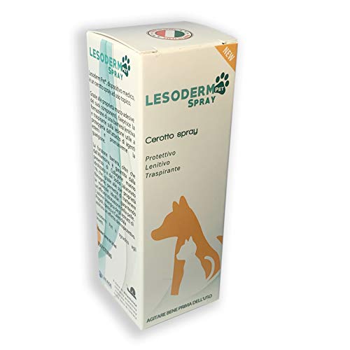 Lesoderm Pet parche de curación para animales 50 ml - Parche Spray protector para contusiones y heridas superficiales de perros, gatos, mascotas y patios