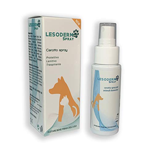 Lesoderm Pet parche de curación para animales 50 ml - Parche Spray protector para contusiones y heridas superficiales de perros, gatos, mascotas y patios