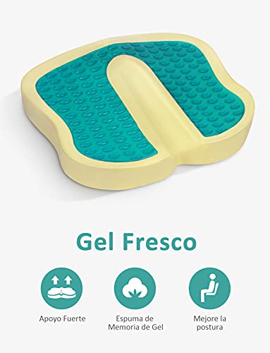 Levesolls Cojin Coxis Cojín de Gel para Silla Cojín de Asiento con Gel Cojin para Sillas de Oficina para Sillas de Ruesdas