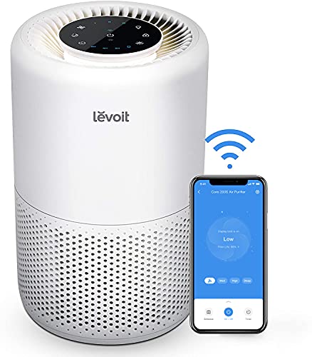 LEVOIT Purificador de Aire Inteligente con Filtro HEPA H13, CADR 170m³/h a 35m², Control por Alexa, Silencio Modo Sueño <24dB, Elimina 99,97% de Alergia Tabaco Polen Ácaros Olor y Caspa de Mascota