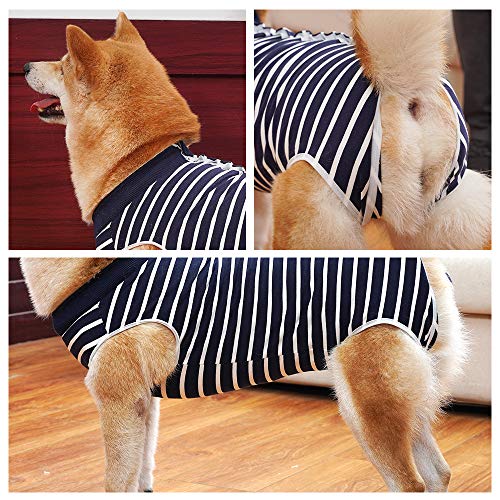 LIANZIMAU Traje Recuperacion Perro Body Quirurgico Cono E Collar Alternativo Abdominal Heridas y Protector Después de la Cirugía Desgaste Body Postoperatorio Perro Ropa para