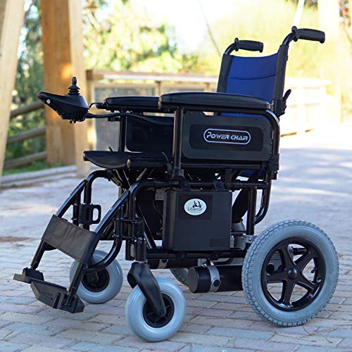 Libercar – Power Chair – Silla de Ruedas Eléctrica Plegable – Baterías De Litio – Robusta – Altas Prestaciones (Ruedas Traseras Neumáticas 33cm)