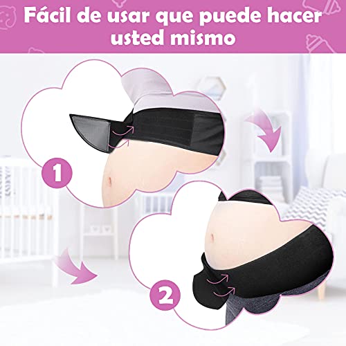 Lictin Cinturón de Maternidad-Embarazo Cinturón Apoyo Durante el Embarazo Premamá Banda para Abdominals Abdomen Suave Transpirable Ajustable para Aliviar Dolor de Espalda,XL​