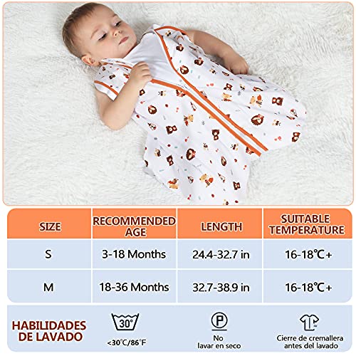 Lictin Saco de Dormir para Bebés- Saco de Dormir Bebe Niños con Mangas Extraíbles, Saco de Dormir Bebé Invierno de Material para 18-36 Meses de 83-99 cm