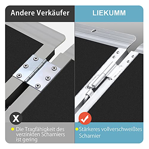 LIEKUMM 120 cm Rampa para Silla de Ruedas, rampa de umbral para escaleras domésticas, escaleras, Puertas, Scooters, rampa Plegable para Silla de Ruedas con Superficie Antideslizante (MR607WL-4)