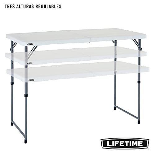 LIFETIME 4428 - Mesa plegable multiusos ultrarresistente, UV100, 122x61x56 - 91,5 cm