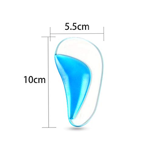 Lifreer 4 pares de plantillas de soporte de arco de gel, plantillas de soporte de arco de silicona para pies planos y fascitis plantar para mujeres, hombres, niños y adultos