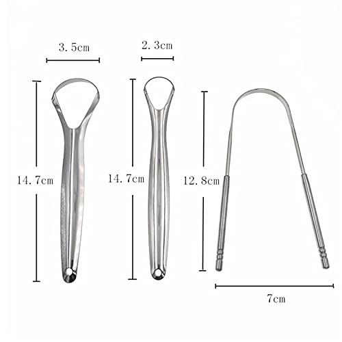 Limpiador de raspador de Lengua para Adultos de Grado quirúrgico de Acero Inoxidable Lengua de Metal Cepillo Kit Dental Eliminar el Mal Aliento (Color : 1pc U Shape Scraper)