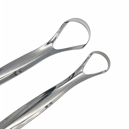 Limpiador de raspador de Lengua para Adultos de Grado quirúrgico de Acero Inoxidable Lengua de Metal Cepillo Kit Dental Eliminar el Mal Aliento (Color : 1pc U Shape Scraper)