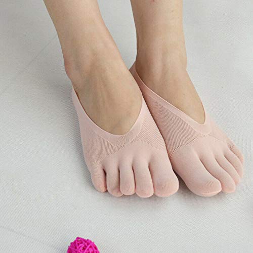 LINPING 5PCS Calcetines de compresión ortopédicos Calcetines de dedo del pie para mujer Forro de corte ultrabajo con lengüeta de gel