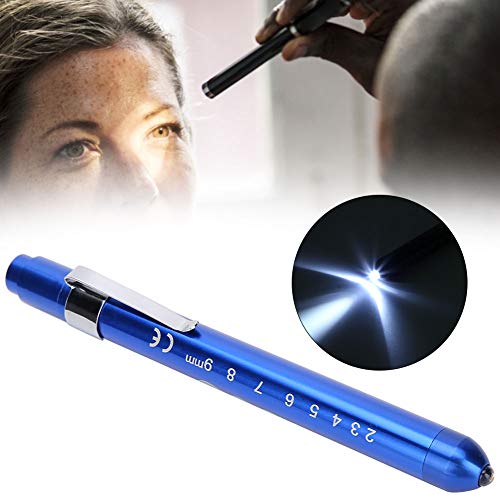 Linterna LED Lámpara de diagnóstico portátil profesional Pluma clínica Examen oftálmico Control de pupila Luz de pluma para médico Enfermera(Azul)