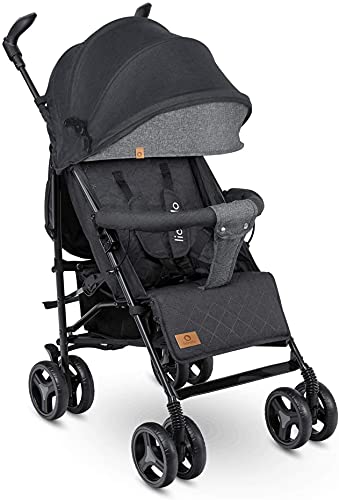 LIONELO Irma Silla de paseo plegable Diseño ultraligero 7 kg Respaldo ajustable Para niños de hasta 15 kg 6-36M Cinturones de seguridad de 5 puntos Cesta de la compra