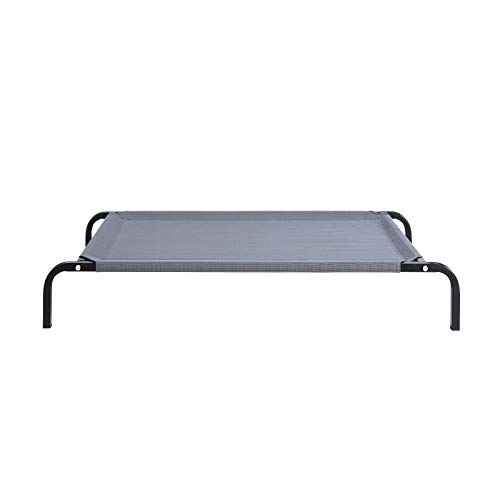 lionto by dibea Cama para perros outdoor cama para perros elevada cama para mascotas (S) 75x47 cm gris