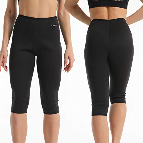 Litthing Pantalones para Neopreno Mujer Deportivos Pantalones Sauna Pantalón de Sudoración Pantalón Quema Grasa Mallas Termicos de Neopreno