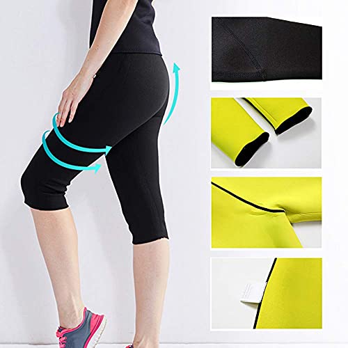 Litthing Pantalones para Neopreno Mujer Deportivos Pantalones Sauna Pantalón de Sudoración Pantalón Quema Grasa Mallas Termicos de Neopreno