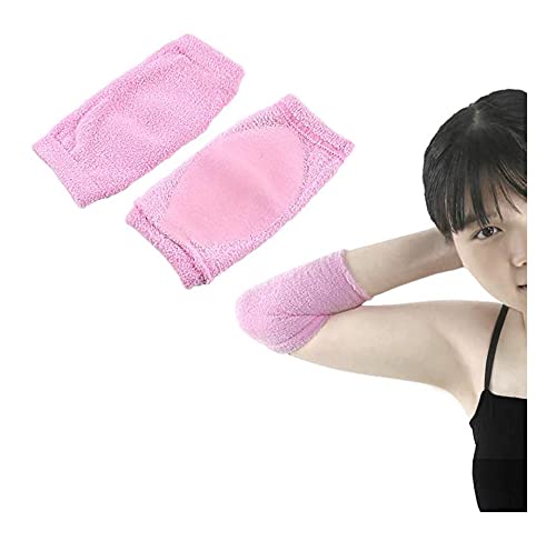 LIXBD 1 par de fundas de gel para codos, guantes hidratantes y secas, para spa, hidratantes, protección de codos, compresión, soporte para codo (color rosa, tamaño: 17 x 7,5 cm)