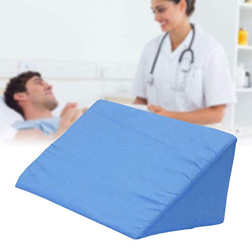 LIXBD Cojín de almohada de cuña para cama de cuerpo Posicionamiento Cuña de embarazo para dormir laterales (azul)