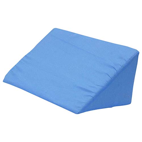 LIXBD Cojín de almohada de cuña para cama de cuerpo Posicionamiento Cuña de embarazo para dormir laterales (azul)