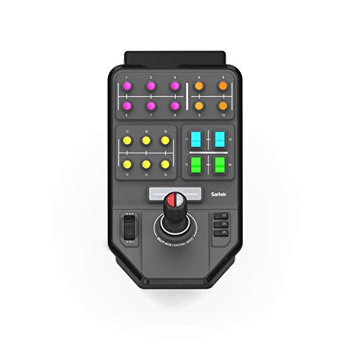 Logitech G Saitek Panel Lateral para Equipo Pesado, +25 Botones Asignables, Piloto Automatico Integrado, Carga Frontal, Palanca con Eje de Torsión, USB, PC/Mac - Negro