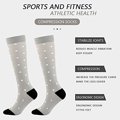 LOKEEVAN Medias de Compresion Calcetines de Compresion Mujer Hombre,20-30 mmHg Fuerte Calcetines Compresivos para Enfermera/Varices/Running/Correr/Deportivo/Senderismo/Viajar/Médico/Embarazo. (3A S/M)